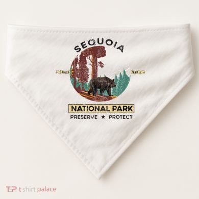 California National Park Sequoia USA-Made Doggie Bandana
