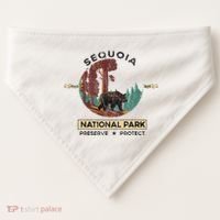 California National Park Sequoia USA-Made Doggie Bandana thumb 0