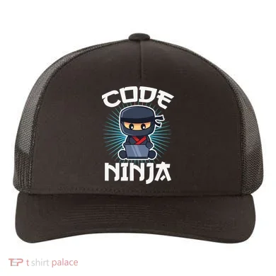 Code Ninja Programmer Coder Computer Programming Coding Yupoong Adult 5-Panel Trucker Hat