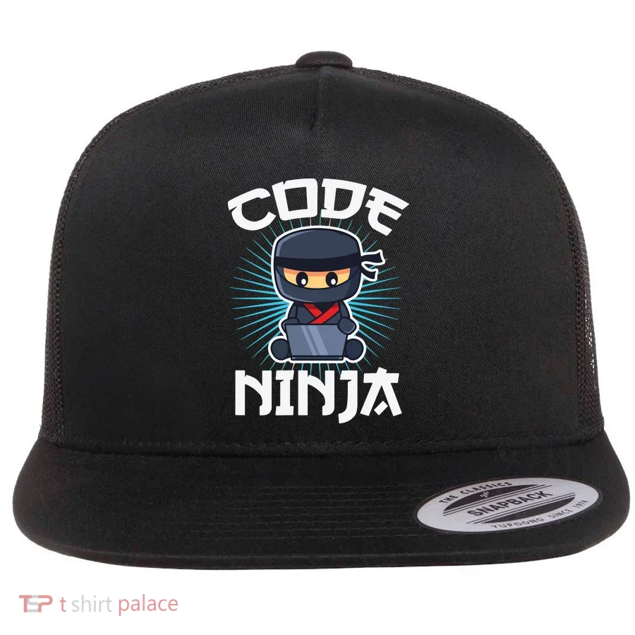 Code Ninja Programmer Coder Computer Programming Coding Flat Bill Trucker Hat