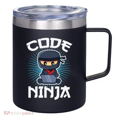 Code Ninja Programmer Coder Computer Programming Coding 12oz Stainless Steel Coffee Mug