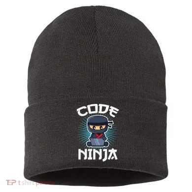 Code Ninja Programmer Coder Computer Programming Coding Sustainable Knit Beanie