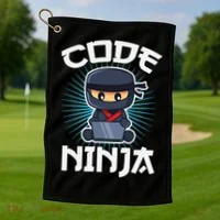 Code Ninja Programmer Coder Computer Programming Coding Golf Towel thumb 1