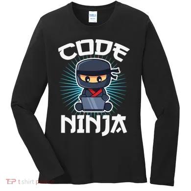 Code Ninja Programmer Coder Computer Programming Coding Women's Long Sleeve Shirt