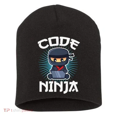 Code Ninja Programmer Coder Computer Programming Coding Short Acrylic Beanie