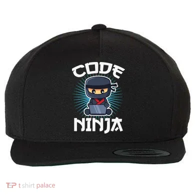 Code Ninja Programmer Coder Computer Programming Coding Wool Snapback Cap