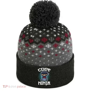 Code Ninja Programmer Coder Computer Programming Coding The Baniff Cuffed Pom Beanie