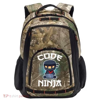 Code Ninja Programmer Coder Computer Programming Coding Camo Xtreme Backpack