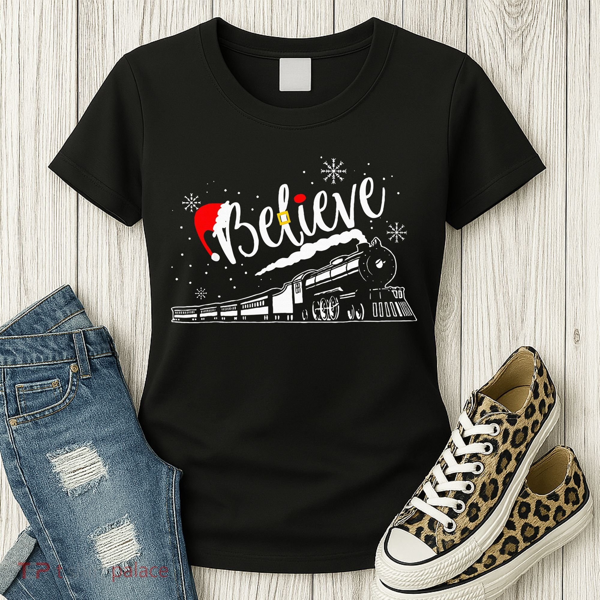 Christmas North P.O.L.E. P.O.L.A.R Express All Abroad Xmas Women's T-Shirt