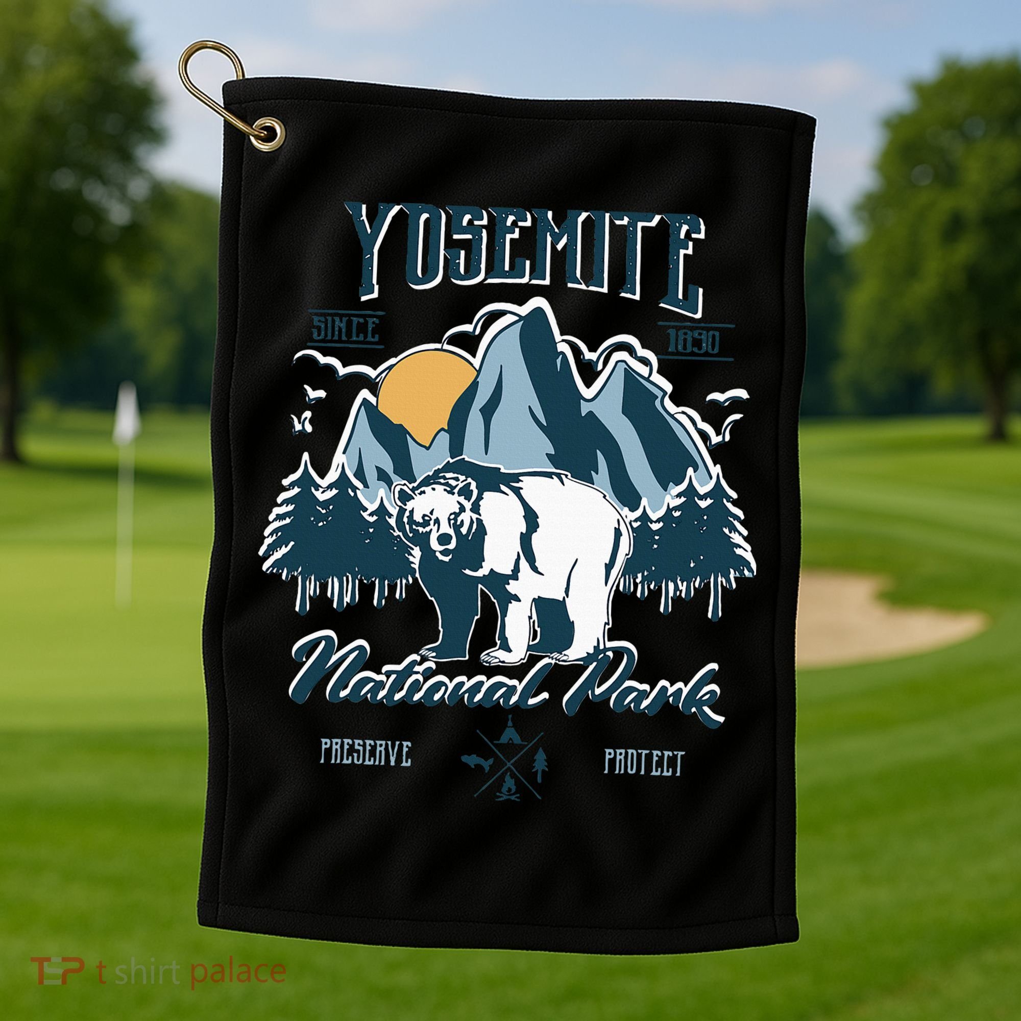 California National Park Yosemite National Park Golf Towel