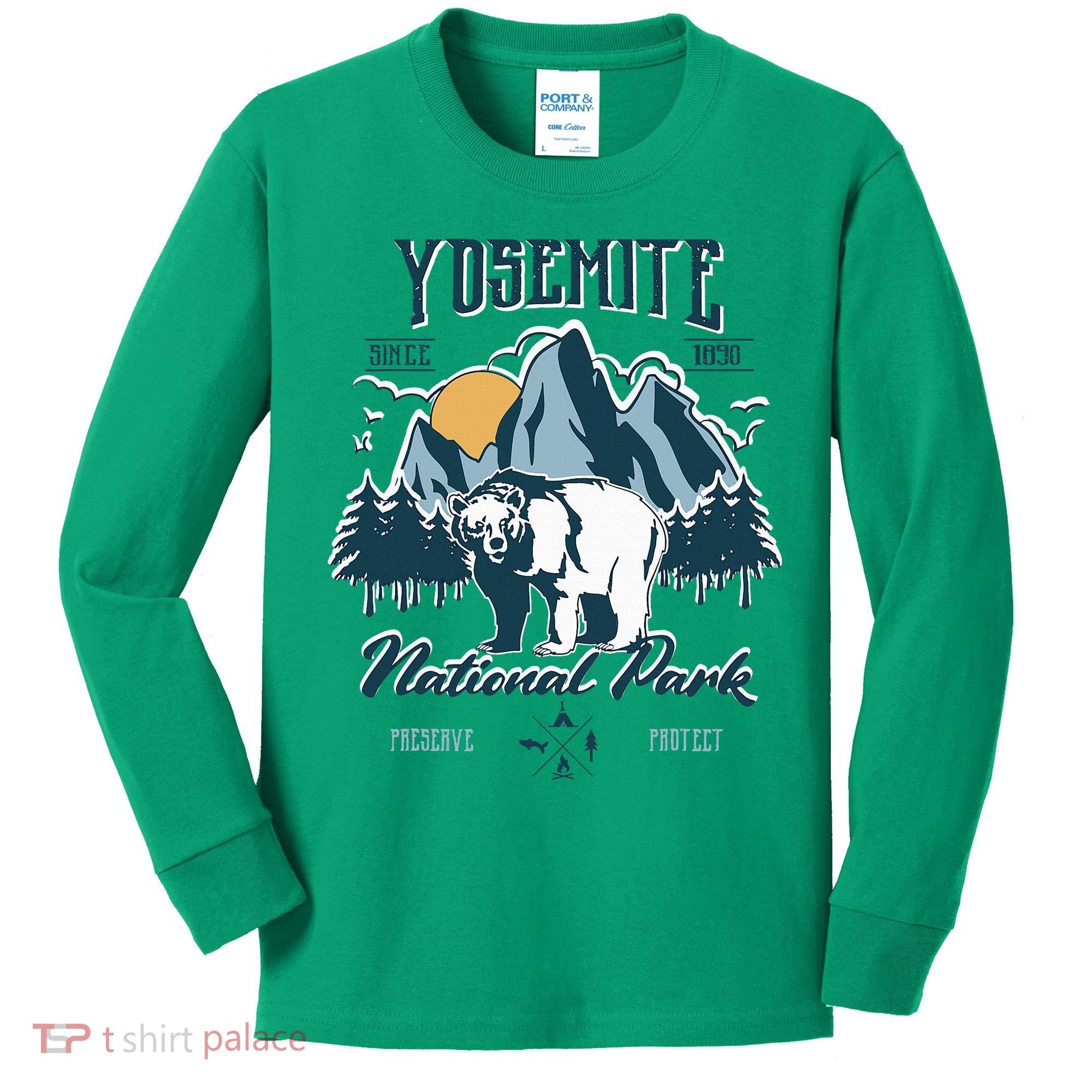 California National Park Yosemite National Park Kids Long Sleeve Shirt