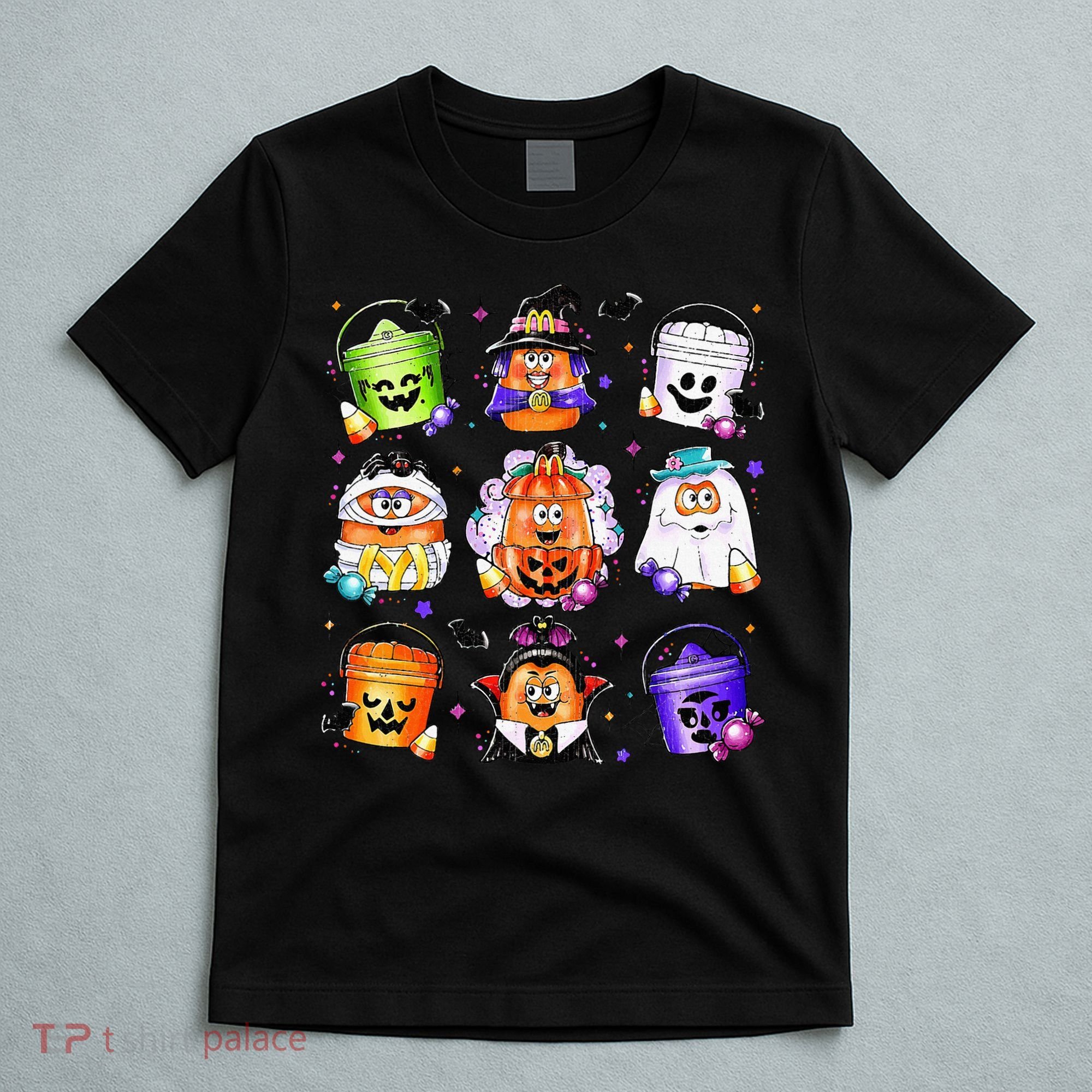 Chicken Nuggets Pumpkin Halloween 90S Vintage T-Shirt