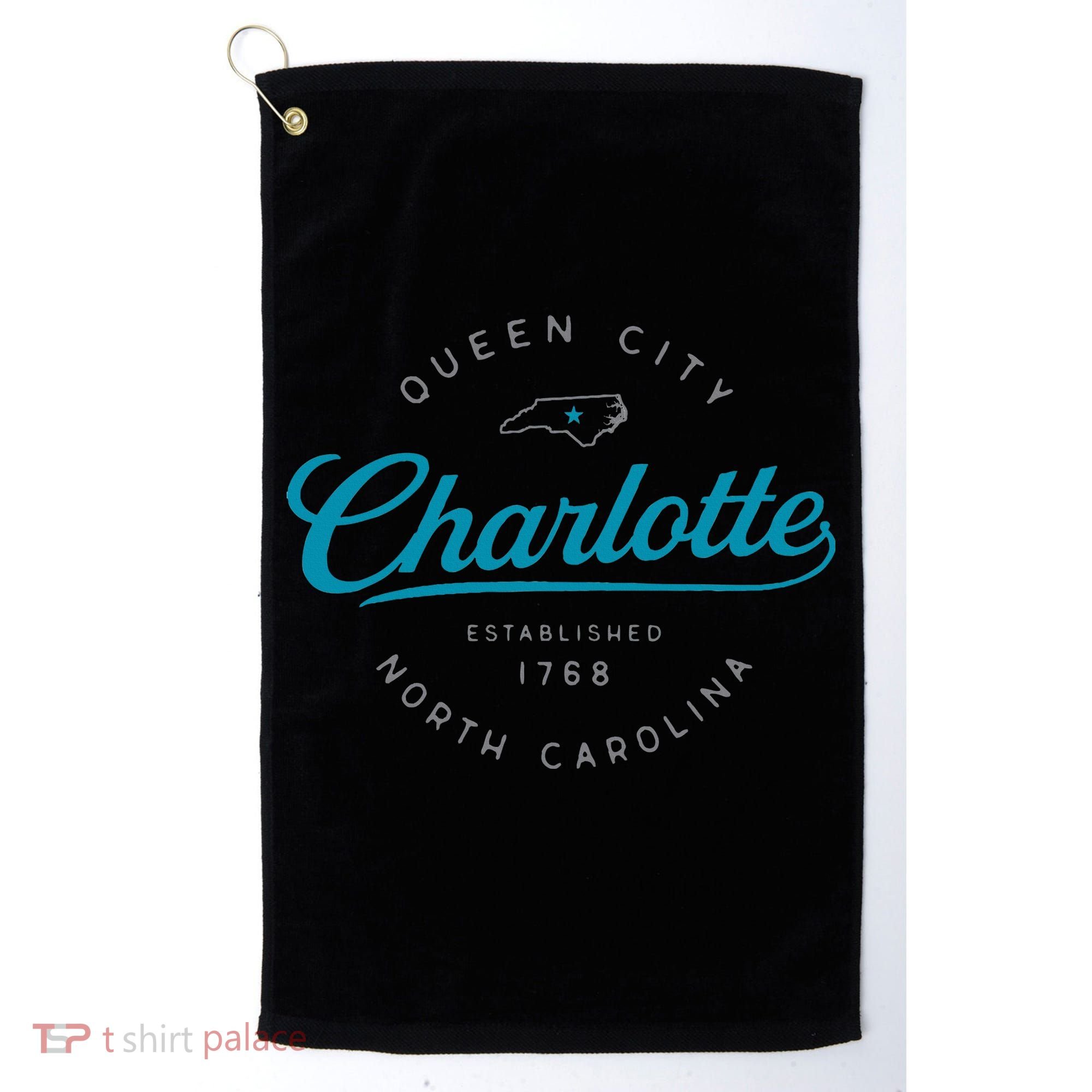 Charlotte Nc Queen City North Carolina Golf Towel