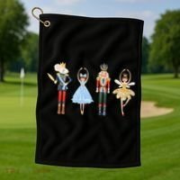 Christmas Nutcracker Rat/Mouse King Soldier Princess Family Golf Towel thumb 1
