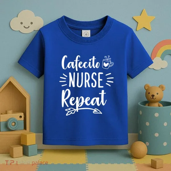 Cafecito Nurse Repeat Nurses Need Coffee Gift Toddler T-Shirt