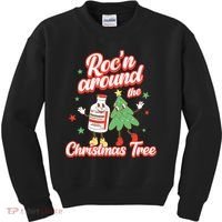 Christmas Nurse Roc'n Around The Christmas Tree NICU L'D Kids Sweatshirt thumb 0