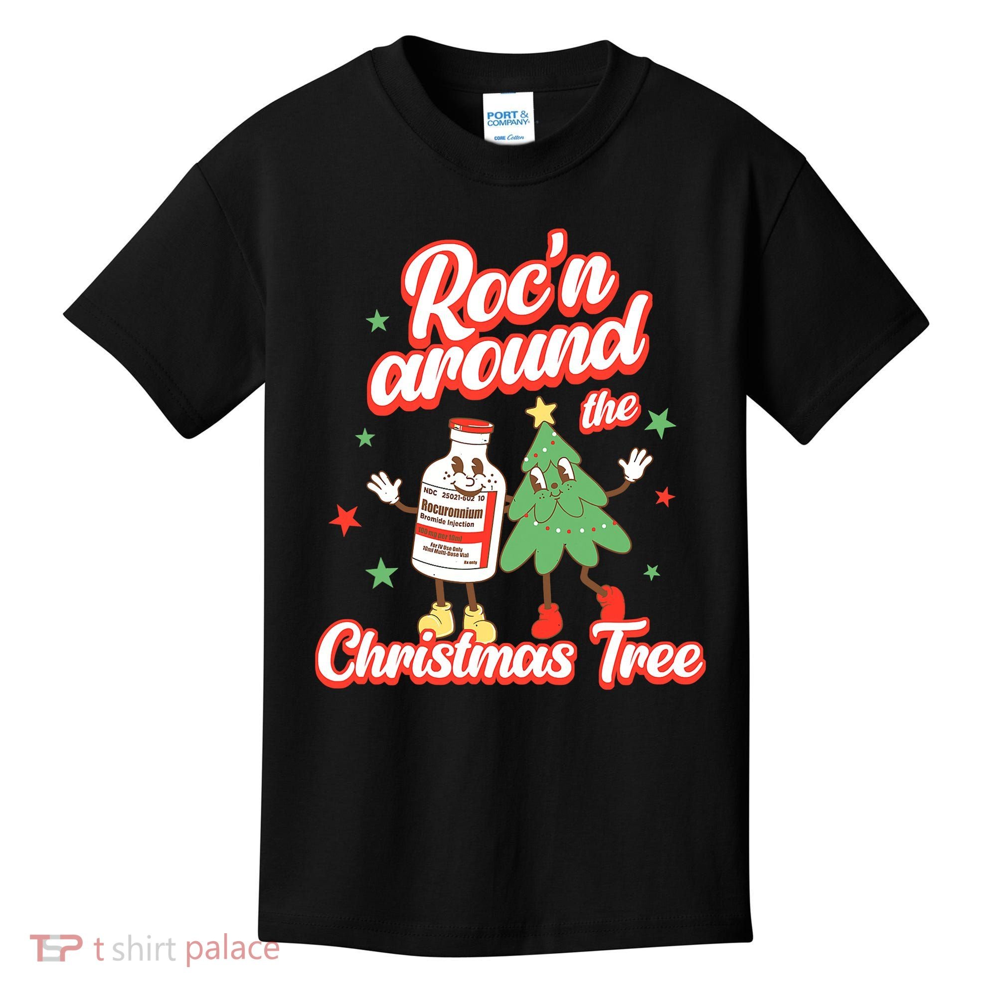 Christmas Nurse Roc'n Around The Christmas Tree NICU L'D Kids T-Shirt