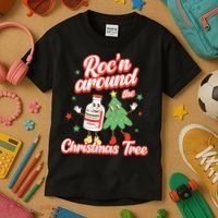 Christmas Nurse Roc'n Around The Christmas Tree NICU L'D Kids T-Shirt thumb 3
