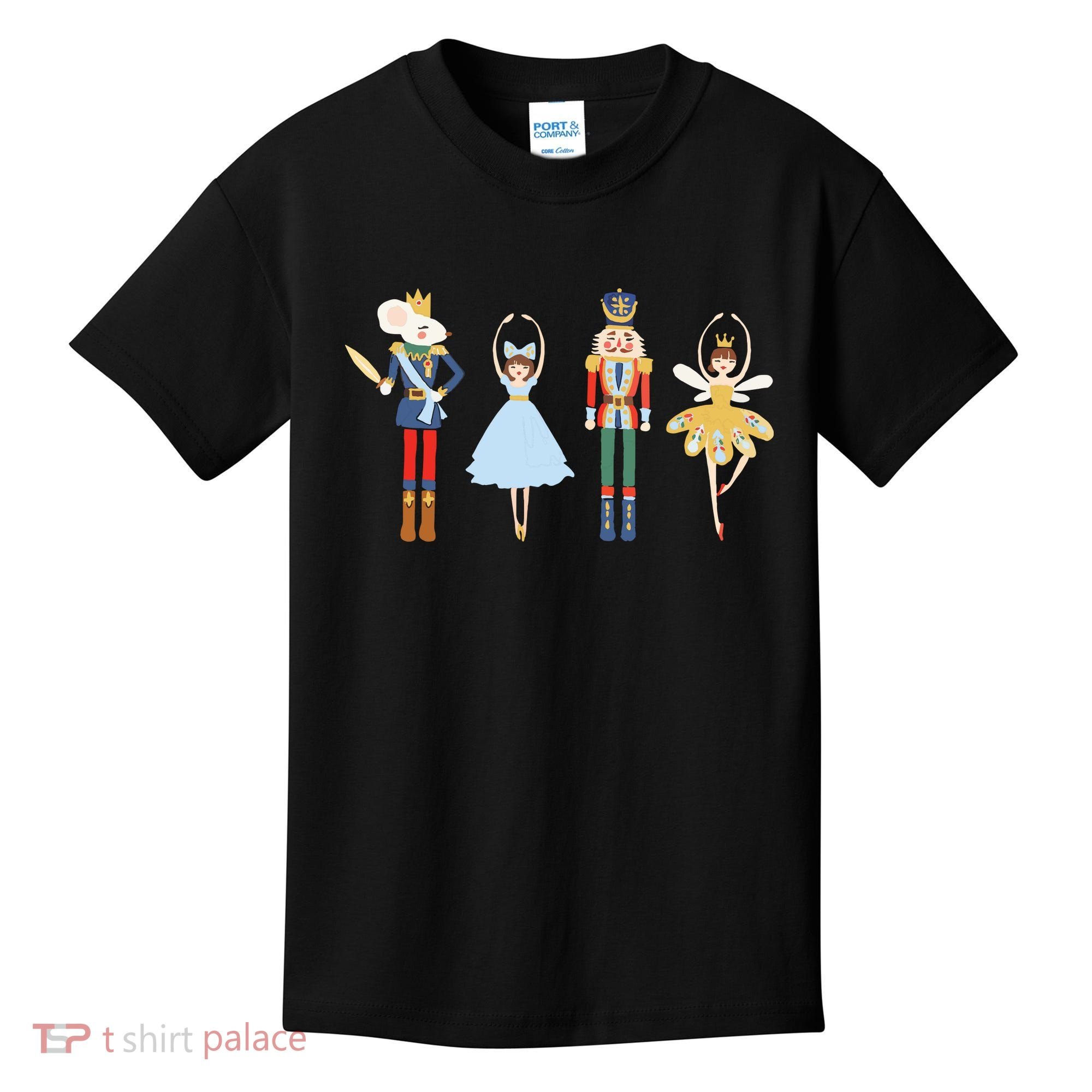 Christmas Nutcracker Ratmouse King Soldier Princess Family Kids T-Shirt