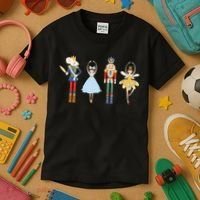 Christmas Nutcracker Ratmouse King Soldier Princess Family Kids T-Shirt thumb 3