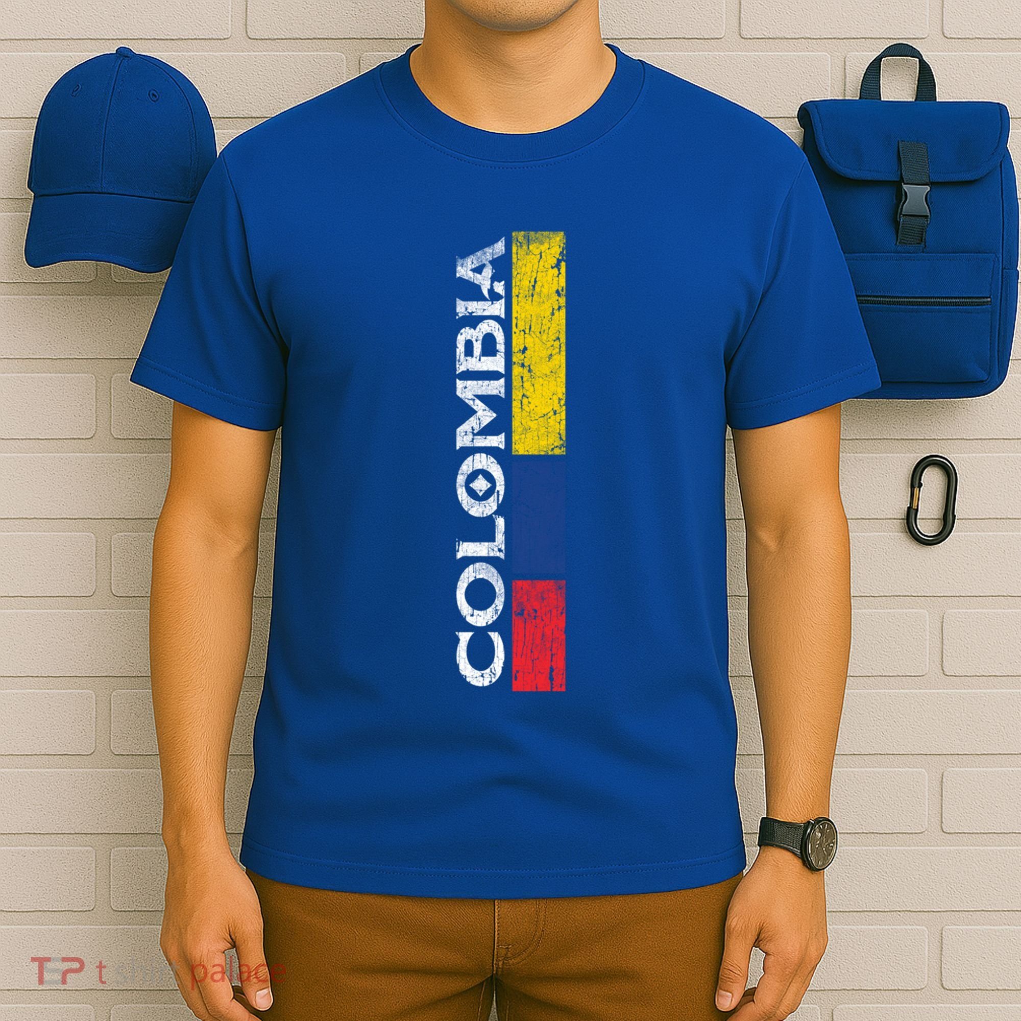 Colombia National Soccer Team Pride Flag Colombian Cool Gift T-Shirt