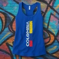 Colombia National Soccer Team Pride Flag Colombian Cool Gift Women's Tank Top thumb 3