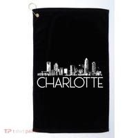 Charlotte Nc Skyline Golf Towel thumb 0