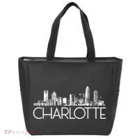 Charlotte Nc Skyline Tote Bag thumb 0