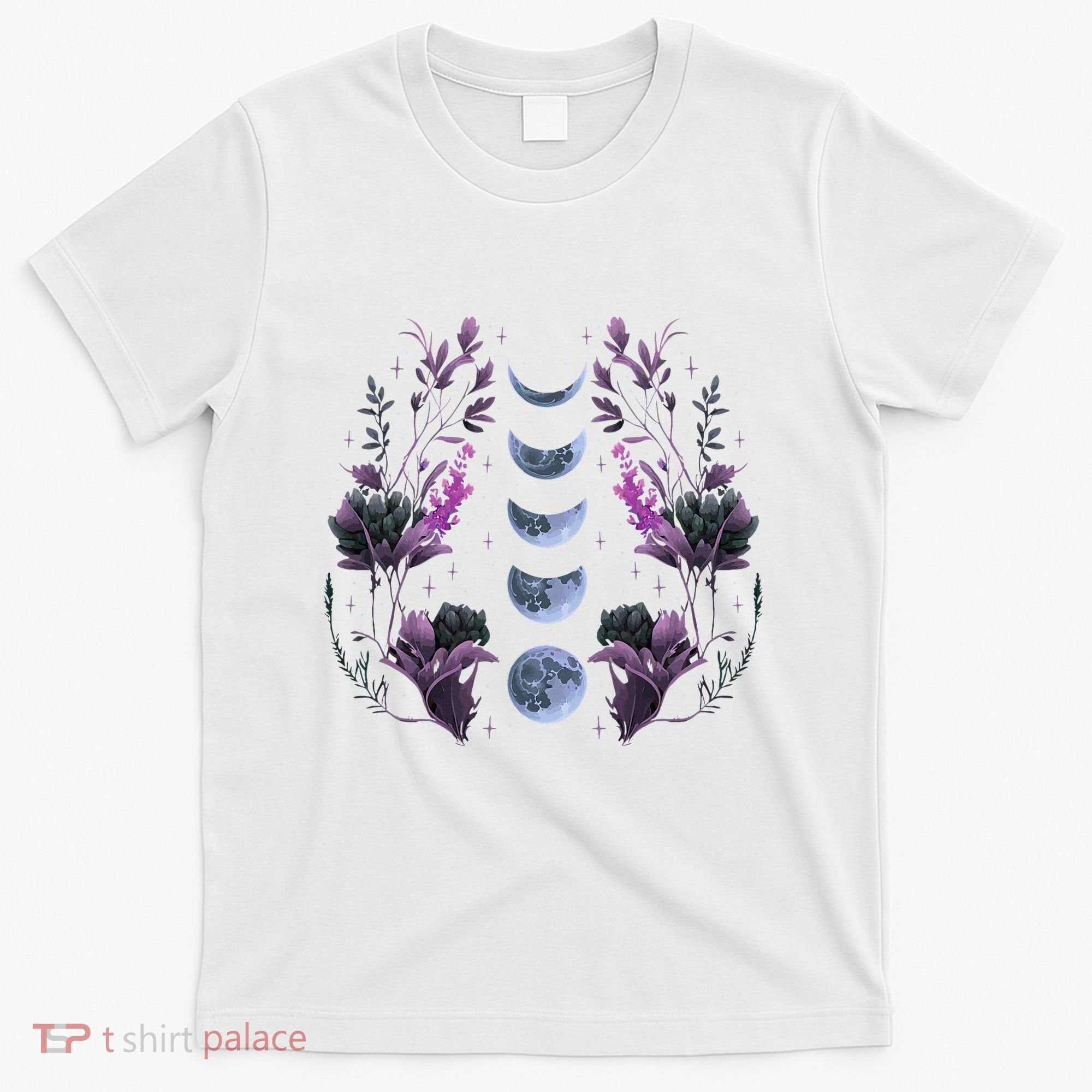 Cosmos Night Stargazers Vintage Celestial Lunar Moon Cycle T-Shirt