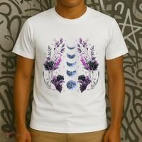 Cosmos Night Stargazers Vintage Celestial Lunar Moon Cycle T-Shirt thumb 3