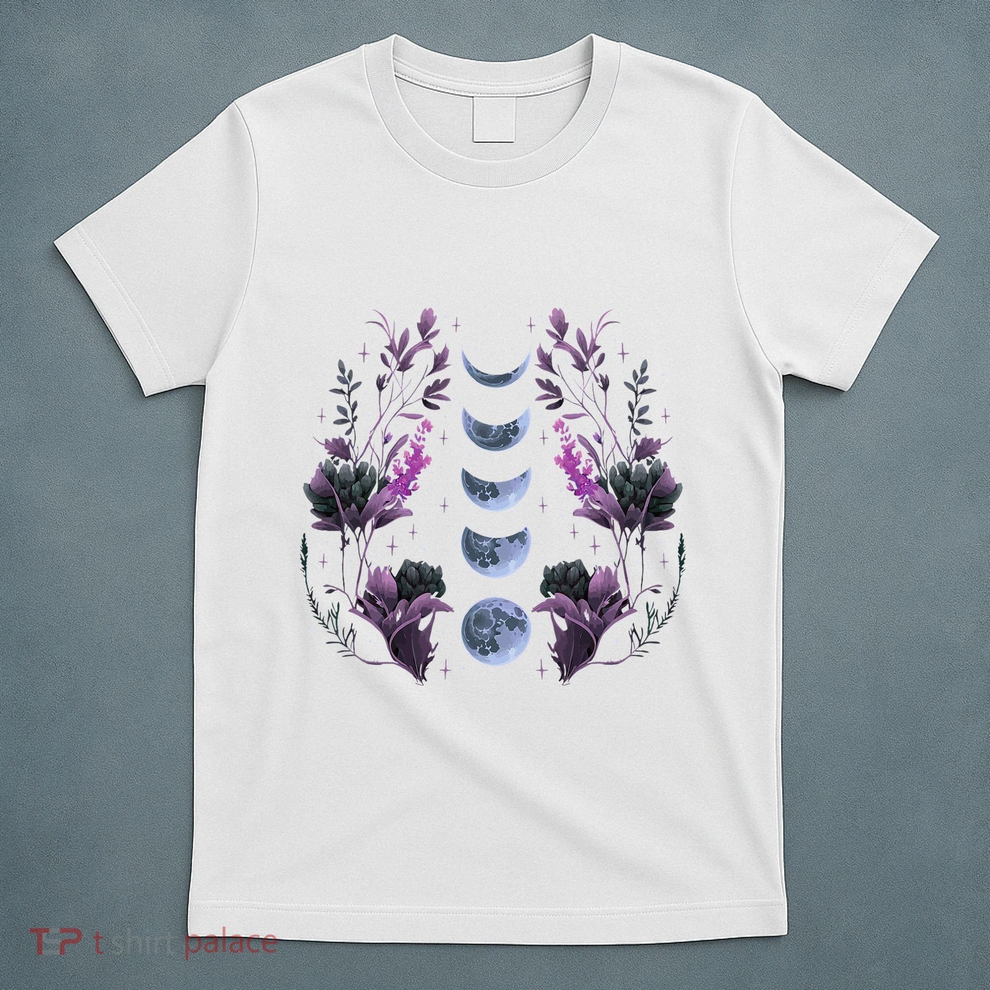 Cosmos Night Stargazers Vintage Celestial Lunar Moon Cycle T-Shirt