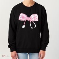 Coquette Nurse Stethoscope Bow Nurse Appreciation Gift Women's Sweatshirt thumb 0