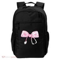 Coquette Nurse Stethoscope Bow Nurse Appreciation Gift Backpack thumb 0