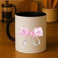Coquette Nurse Stethoscope Bow Nurse Appreciation Gift Coffee Mug thumb 4