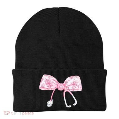Coquette Nurse Stethoscope Bow Nurse Appreciation Gift Beanie