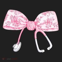 Coquette Nurse Stethoscope Bow Nurse Appreciation Gift Beanie thumb 2