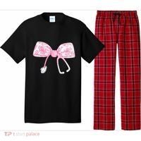 Coquette Nurse Stethoscope Bow Nurse Appreciation Gift Pajama Set thumb 0