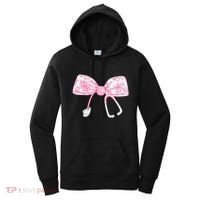 Coquette Nurse Stethoscope Bow Nurse Appreciation Gift Women's Hoodie thumb 0