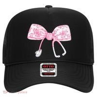 Coquette Nurse Stethoscope Bow Nurse Appreciation Gift Hat thumb 0