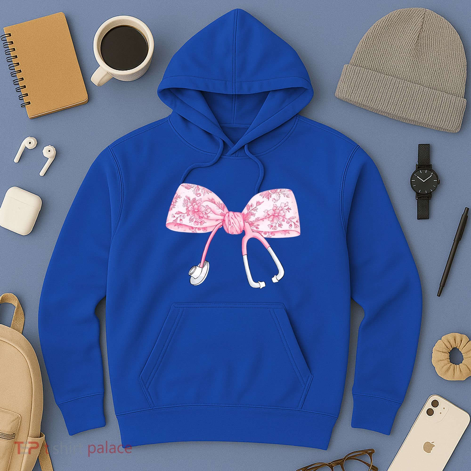 Coquette Nurse Stethoscope Bow Nurse Appreciation Gift Hoodie