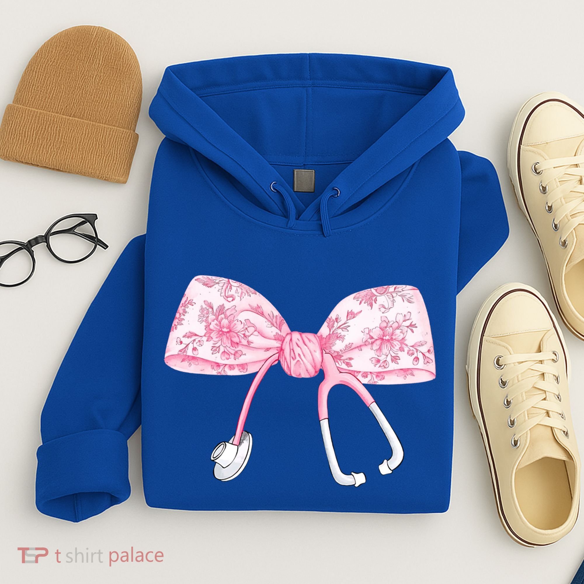 Coquette Nurse Stethoscope Bow Nurse Appreciation Gift Hoodie
