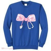 Coquette Nurse Stethoscope Bow Nurse Appreciation Gift Sweatshirt thumb 0