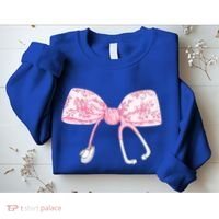 Coquette Nurse Stethoscope Bow Nurse Appreciation Gift Sweatshirt thumb 2