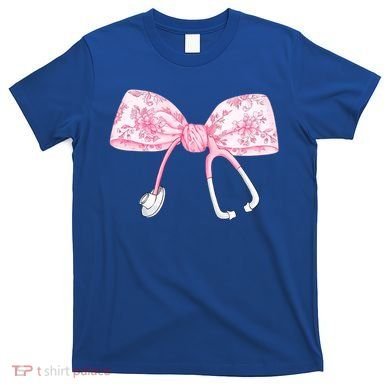 Coquette Nurse Stethoscope Bow Nurse Appreciation Gift T-Shirt