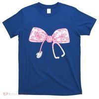 Coquette Nurse Stethoscope Bow Nurse Appreciation Gift T-Shirt thumb 0