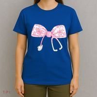 Coquette Nurse Stethoscope Bow Nurse Appreciation Gift T-Shirt thumb 4