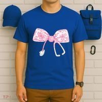 Coquette Nurse Stethoscope Bow Nurse Appreciation Gift T-Shirt thumb 6
