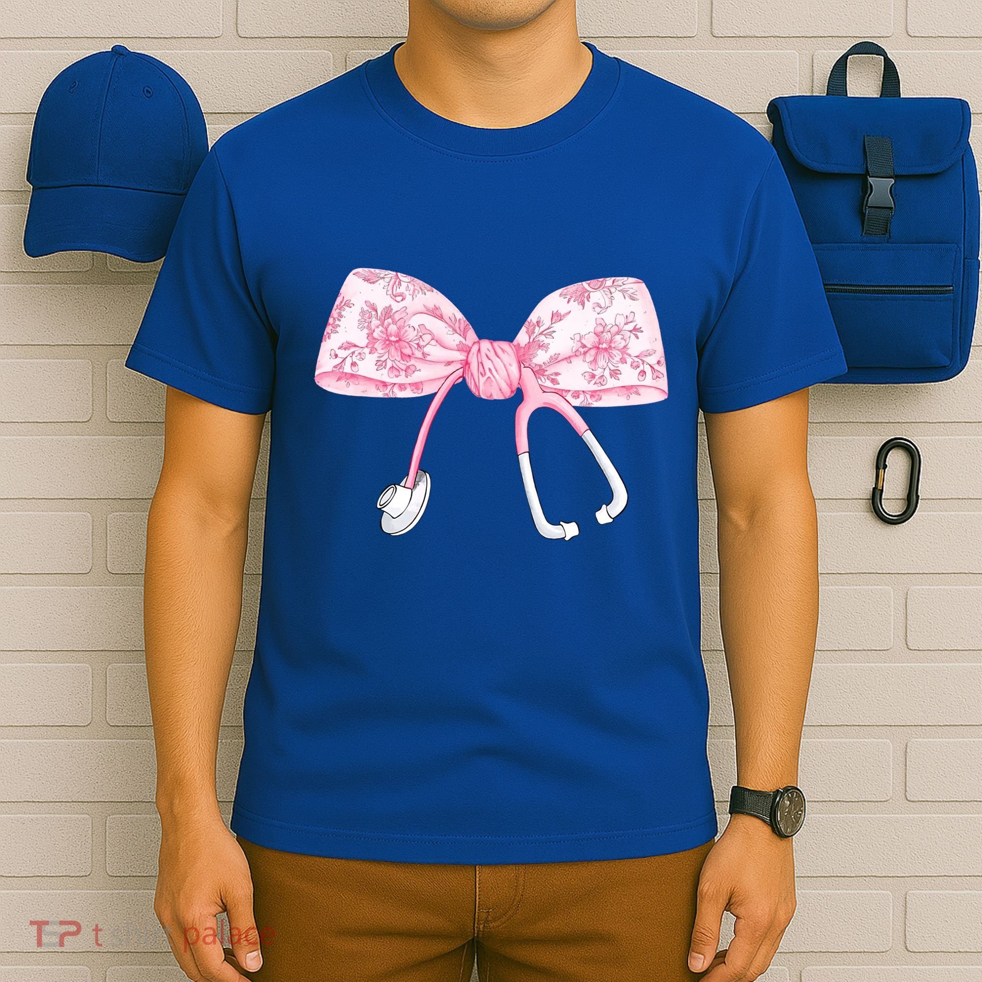 Coquette Nurse Stethoscope Bow Nurse Appreciation Gift T-Shirt