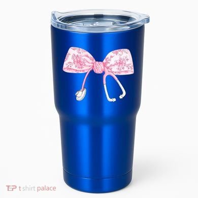 Coquette Nurse Stethoscope Bow Nurse Appreciation Gift Tumbler
