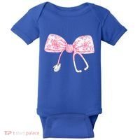 Coquette Nurse Stethoscope Bow Nurse Appreciation Gift Baby Bodysuit thumb 0
